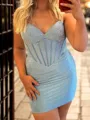Stunning Sheath Sweetheart Sequin Short/Mini Corset Dress