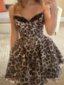Breathtaking A-line Sweetheart Cascading Ruffles Short/Mini Corset Dress