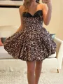Luxurious A-line Sweetheart Short/Mini Corset Dress