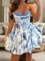 Aristocratic A-line Sweetheart Appliques Lace Short/Mini Corset Dress