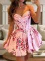 Magnificent A-line Sweetheart Appliques Lace Short/Mini Corset Dress