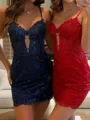 Fashion-forward Sheath Spaghetti Straps Appliques Lace Short/Mini Tulle Corset Dress