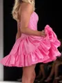 Fashion A-line Straight Beading Short/Mini Taffeta Corset Dress