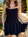 Splendid A-line Straight Short/Mini Chiffon Corset Dress