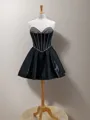 Breathtaking A-line Sweetheart Beading Short/Mini Silk Like Satin Corset Dress