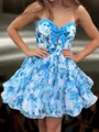 Mesmerizing A-line Sweetheart Ruffles Short/Mini Corset Dress