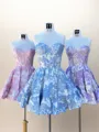 Striking A-line Sweetheart Short/Mini Corset Dress