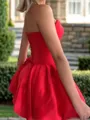Magnificent A-line Straight Ruffles Short/Mini Satin Corset Dress