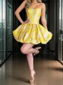 Elegant A-line Straight Ruffles Short/Mini Corset Dress