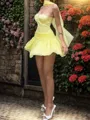 Breathtaking A-line Sweetheart Ruffles Short/Mini Organza Corset Dress