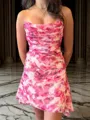 Striking A-line Straight Pleated Short/Mini Corset Dress