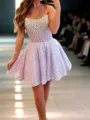 Luxurious A-line Straight Sequin Short/Mini Corset Dress