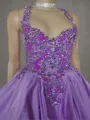 Captivating A-line Halter Beading Short/Mini Silk Like Satin Dress