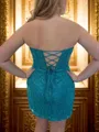 Luxurious Sheath Straight Short/Mini Lace Corset Dress