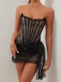 Unique Sheath Straight Sequin Short/Mini Corset Homecoming Dress