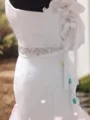 Trumpet/Mermaid Sweetheart Svelte Sleeveless Court Train Tulle Wedding Dress With Beading