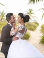 Ball-Gown Princess Sweetheart Breathtaking Long Sleeves Court Train Tulle Wedding Dress