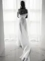 Dreamy A-line One-Shoulder Sleeveless Court Train Organza Wedding Dress