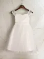 A-line Princess Scoop Sleeveless Tea-Length Enchanting Tulle Flower Girl Dress