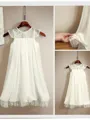 A-line Scoop Lovely Sleeveless Tea-Length Chiffon Flower Girl Dress