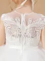 Ball-Gown Princess Scoop Sleeveless Floor-Length Graceful Tulle Flower Girl Dress