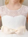 Ball-Gown Princess Scoop Sleeveless Charming Ankle-Length Tulle Flower Girl Dress