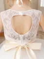 Ball-Gown Princess Scoop Sleeveless Charming Ankle-Length Tulle Flower Girl Dress