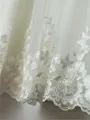 A-line Princess Scoop Short Sleeves Tea-Length Tulle Angelic Flower Girl Dress With Lace