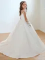 Enchanting Ball-Gown Sweetheart Lace Sweep Train Tulle Flower Girl Dress