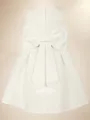 Dreamy A-Line Scoop Bowknot Knee-Length Satin Flower Girl Dress