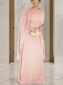 Unique Sheath/Column Scoop Sleeveless Floor-Length Chiffon Mother of the Bride Dress