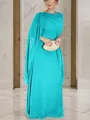 Unique Sheath/Column Scoop Sleeveless Floor-Length Chiffon Mother of the Bride Dress