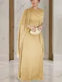 Unique Sheath/Column Scoop Sleeveless Floor-Length Chiffon Mother of the Bride Dress