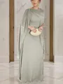 Unique Sheath/Column Scoop Sleeveless Floor-Length Chiffon Mother of the Bride Dress
