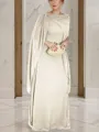 Unique Sheath/Column Scoop Sleeveless Floor-Length Chiffon Mother of the Bride Dress