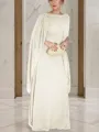 Unique Sheath/Column Scoop Sleeveless Floor-Length Chiffon Mother of the Bride Dress