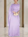 Unique Sheath/Column Scoop Sleeveless Floor-Length Chiffon Mother of the Bride Dress