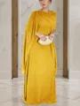 Unique Sheath/Column Scoop Sleeveless Floor-Length Chiffon Mother of the Bride Dress