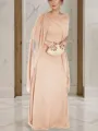 Unique Sheath/Column Scoop Sleeveless Floor-Length Chiffon Mother of the Bride Dress
