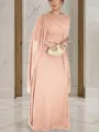 Unique Sheath/Column Scoop Sleeveless Floor-Length Chiffon Mother of the Bride Dress
