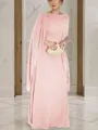 Unique Sheath/Column Scoop Sleeveless Floor-Length Chiffon Mother of the Bride Dress