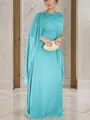 Unique Sheath/Column Scoop Sleeveless Floor-Length Chiffon Mother of the Bride Dress