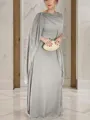 Unique Sheath/Column Scoop Sleeveless Floor-Length Chiffon Mother of the Bride Dress