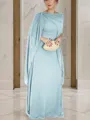 Unique Sheath/Column Scoop Sleeveless Floor-Length Chiffon Mother of the Bride Dress
