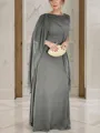 Unique Sheath/Column Scoop Sleeveless Floor-Length Chiffon Mother of the Bride Dress