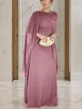 Unique Sheath/Column Scoop Sleeveless Floor-Length Chiffon Mother of the Bride Dress