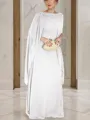 Unique Sheath/Column Scoop Sleeveless Floor-Length Chiffon Mother of the Bride Dress