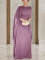 Unique Sheath/Column Scoop Sleeveless Floor-Length Chiffon Mother of the Bride Dress