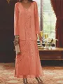 Elegant Sheath Sweetheart Sequin Ankle-Length Chiffon Mother of the Bride Dress