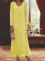 Elegant Sheath Sweetheart Sequin Ankle-Length Chiffon Mother of the Bride Dress